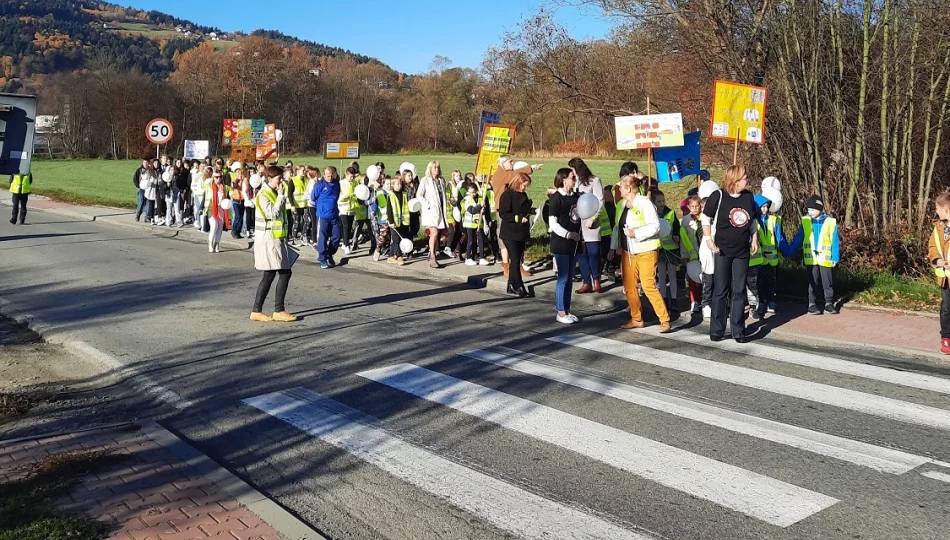 Odblaskowy happening na ulicach miejscowości - zdjęcie 1