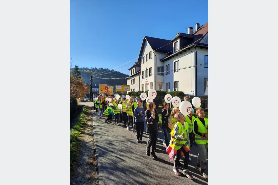 Odblaskowy happening na ulicach miejscowości - zdjęcie 5