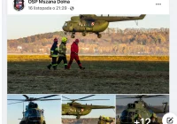 Strażackie ćwiczenia z wojskowym śmigłowcem - zdjęcie główne