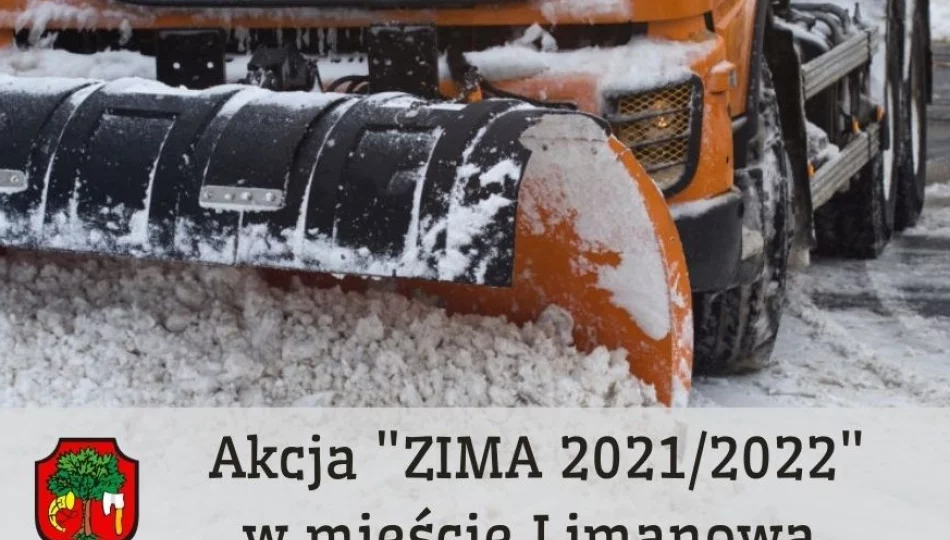 „AKCJA ZIMA 2021/2022” – zimowe utrzymanie dróg na terenie miasta Limanowa - zdjęcie 1