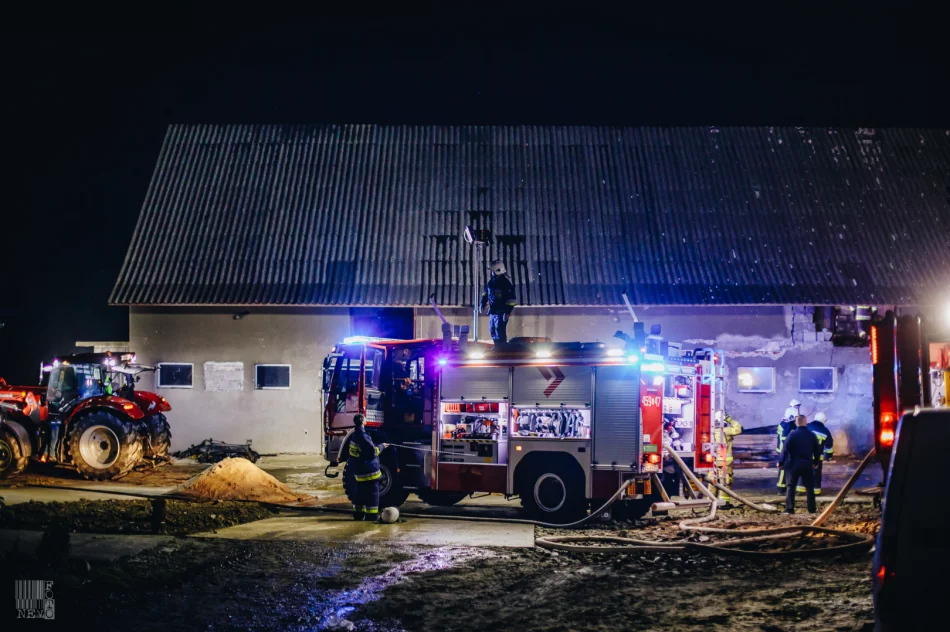 Strażacy gasili pożar zabudowań gospodarczych - zdjęcie 11