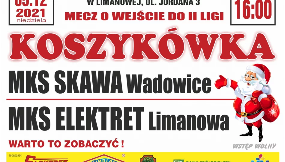 W niedzielę szczególny mecz limanowskich koszykarzy - zdjęcie 1