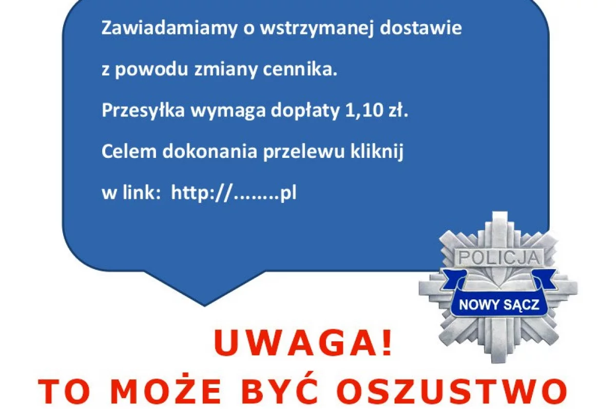 Uważaj na wiadomości od fałszywych kurierów!