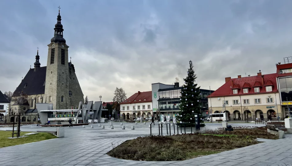 Świąteczna choinka zdobi już płytę rynku - zdjęcie 1