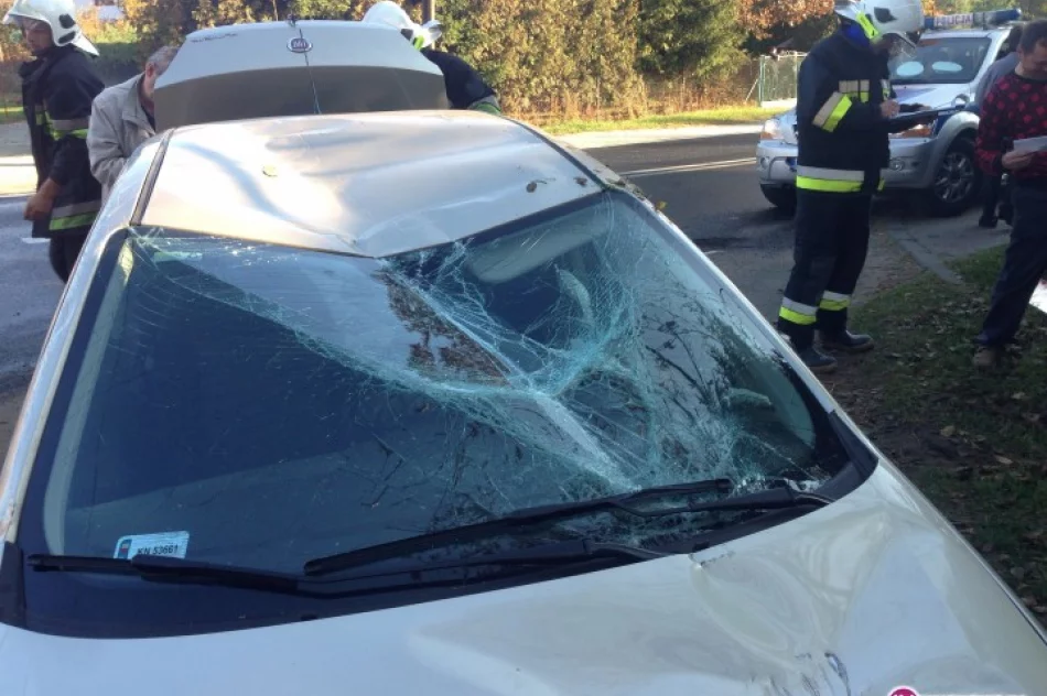 Dachowanie fiata na łuku drogi - zdjęcie 2