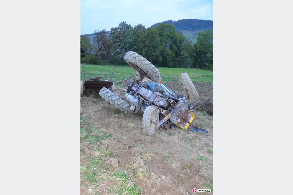 Przygnieciony przez ciągnik i wypadek w lesie - zdjęcie 2