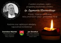 Kondolencje z powodu śmierci Zygmunta Kłosowskiego - zdjęcie główne