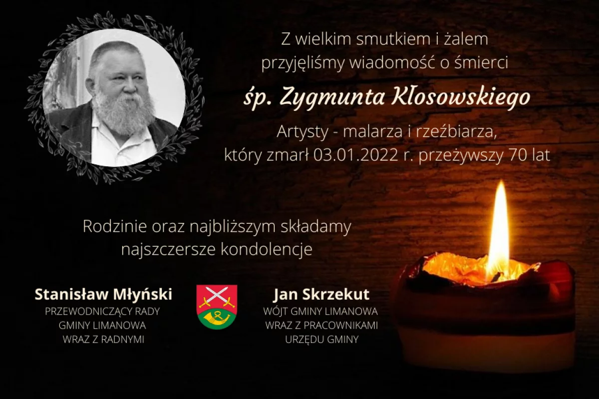 Kondolencje z powodu śmierci Zygmunta Kłosowskiego