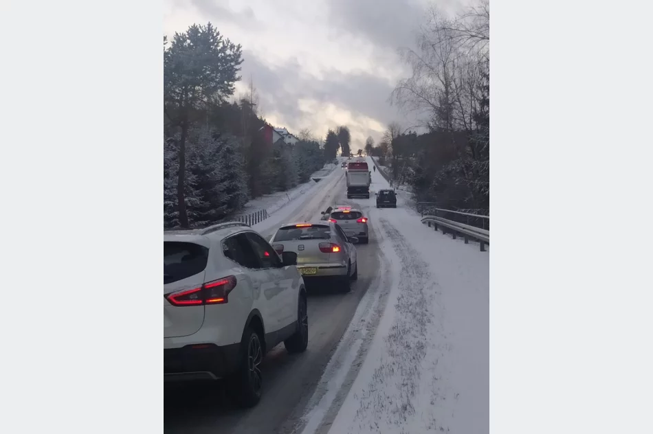 Burza śnieżna w regionie. Trudne warunki na drogach - zdjęcie 10