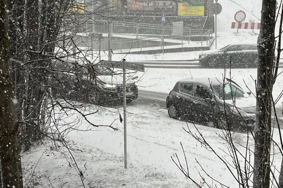 Burza śnieżna w regionie. Trudne warunki na drogach - zdjęcie 12