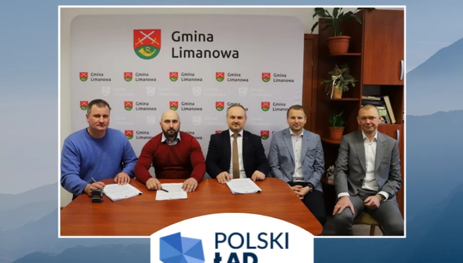 Umowa na budowę sieci kanalizacji w Pisarzowej i Męcinie, w ramach POLSKIEGO ŁADU, podpisana! - zdjęcie 1