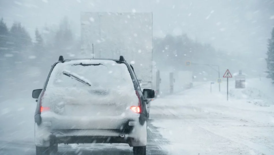 Śnieżyca i silny wiatr: trudne warunki drogowe i pierwsze interwencje służb - zdjęcie 1