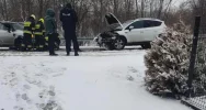 Trzy kolizje podczas śnieżycy - zdjęcie 2
