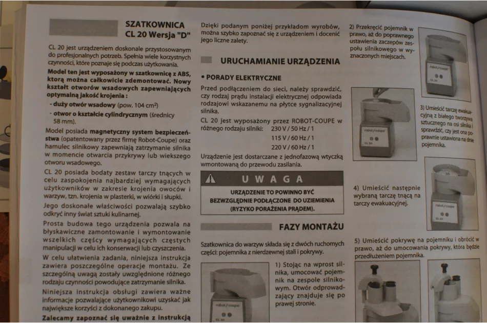 Profesjonalna szatkownica do warzyw i owoców ROBOT COUPE CL 20 - zdjęcie 5