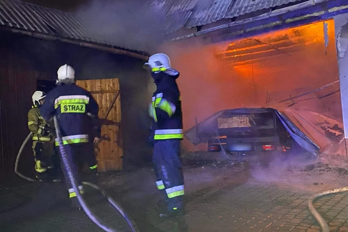 Pożar zabudowań gospodarczych