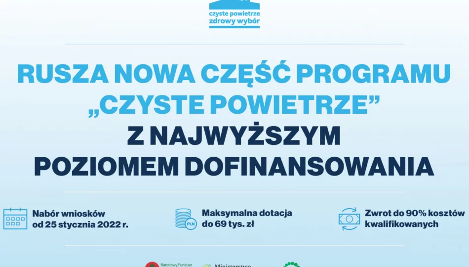 Program „Czyste Powietrze” z najwyższym poziomem dofinansowania - zdjęcie 1