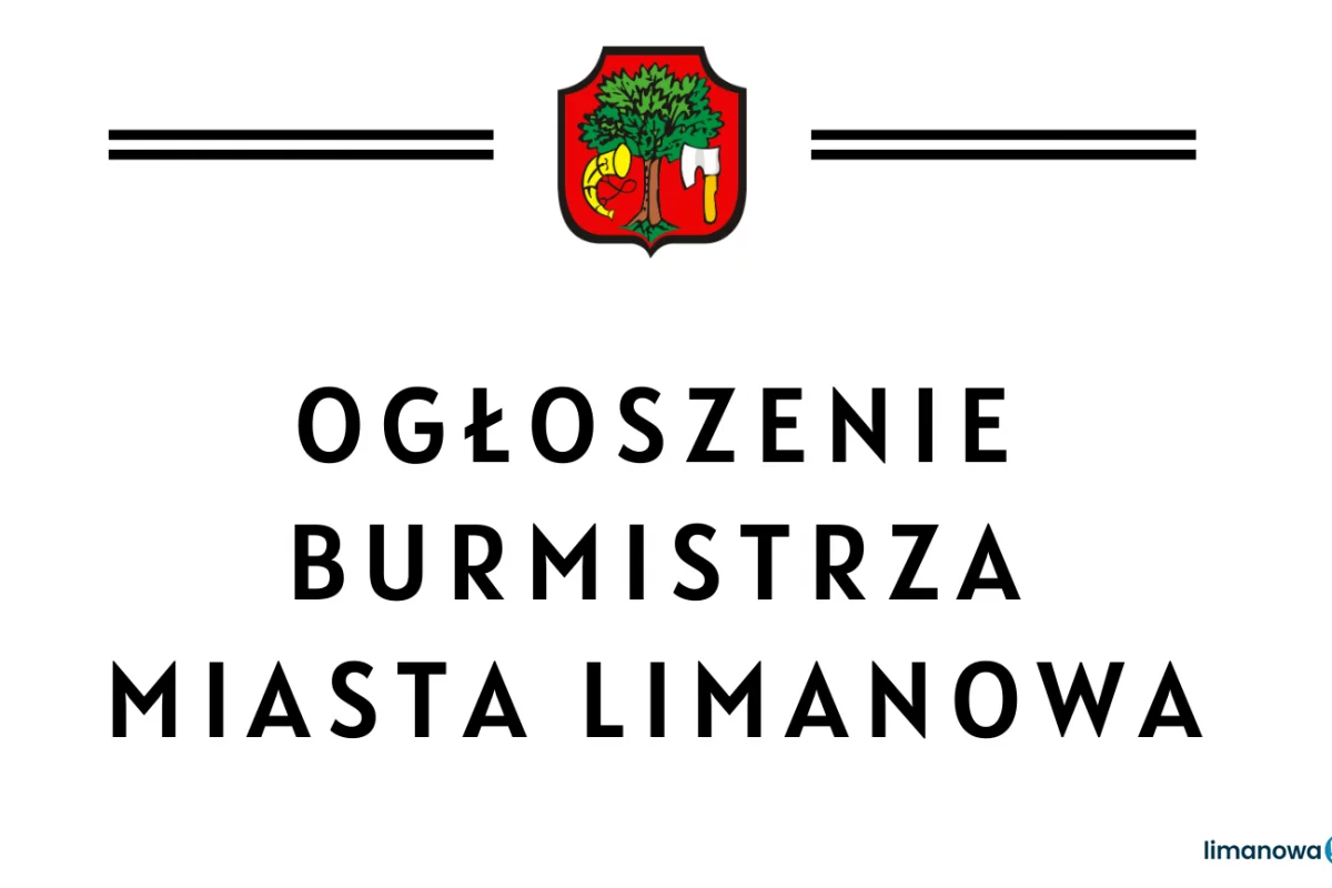 Ogłoszenie Burmistrza Miasta Limanowa z dnia 04.02.2022 r. o zakończeniu II przetargu ustnego nieograniczonego na zbycie działek położonych w obrębie nr 6 m. Limanowa