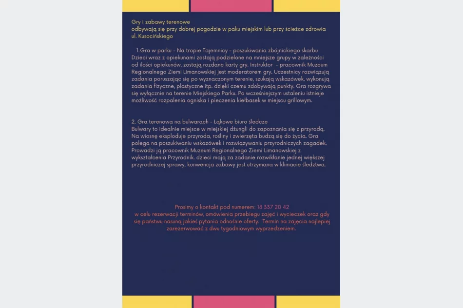 Oferta dydaktyczna Muzeum Regionalnego Ziemi Limanowskiej - zdjęcie 4