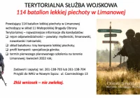 Rozpoczął się nabór do terytorialnej służby wojskowej w ramach tworzenia 114 batalionu lekkiej piechoty w Limanowej - zdjęcie główne