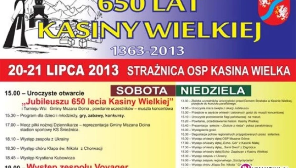 Uroczystości z okazji 650 lat Kasiny Wielkiej - zdjęcie 1