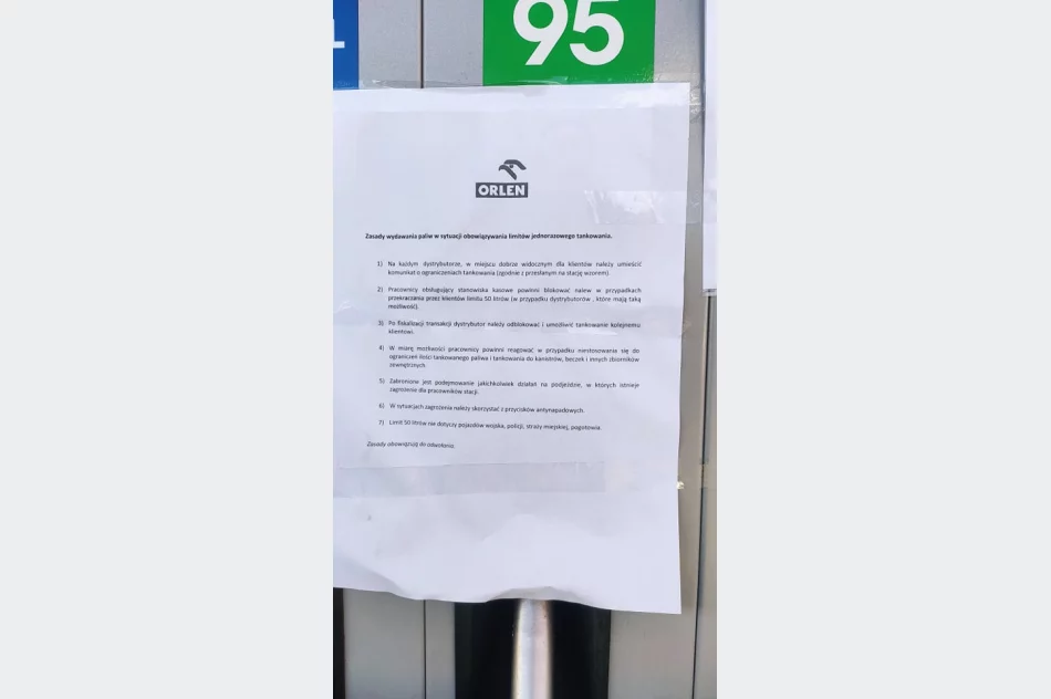 Stacja wprowadziła limity przy tankowaniu  - zdjęcie 3