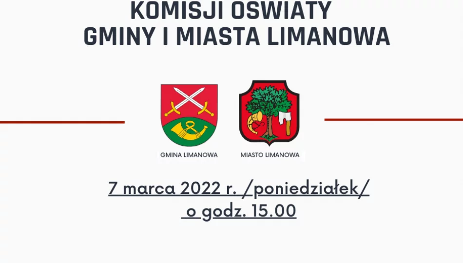 Wspólne posiedzenie Komisji Oświaty Gminy i Miasta Limanowa - zdjęcie 1