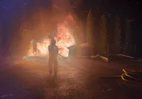 Pożar przy cmentarzu - zdjęcie główne