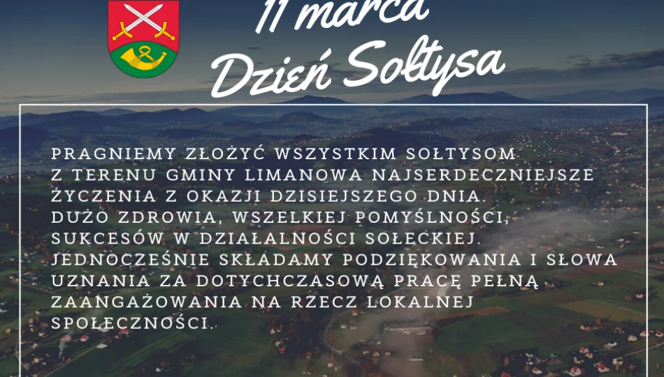 11 marca Dzień Sołtysa-życzenia od władz gminy Limanowa  - zdjęcie 1