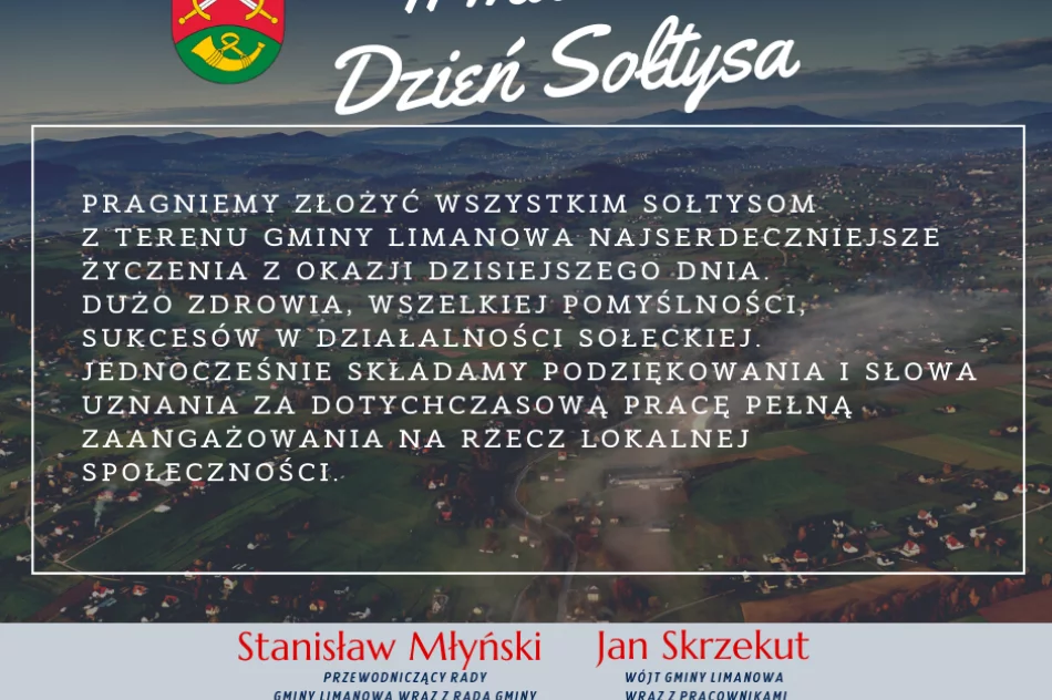 11 marca Dzień Sołtysa-życzenia od władz gminy Limanowa  - zdjęcie 2