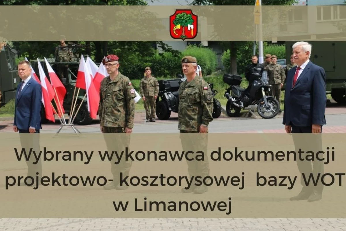 Znany wykonawca dokumentacji projektowo-kosztorysowej bazy WOT w Limanowej