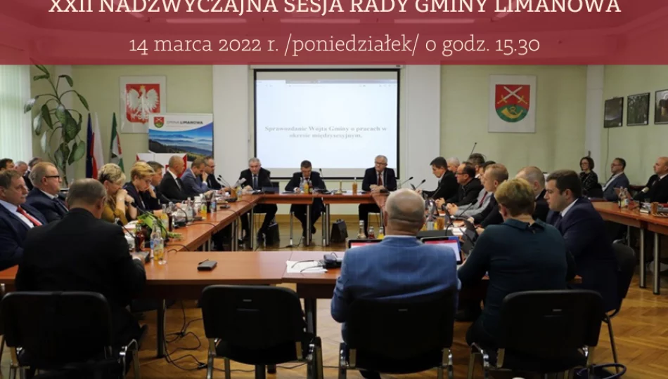 Zaproszenie na XXII nadzwyczajną sesję Rady Gminy - zdjęcie 1