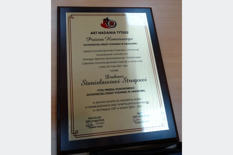 Podczas walnego zebrania OSP Limanowa wręczono odznaczenia i medale zasłużonym druhom - zdjęcie 9