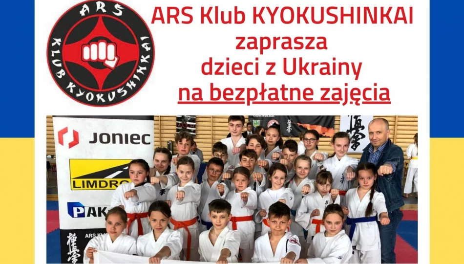 Bezpłatne zajęcia karate dla dzieci z Ukrainy organizuje ARS Klub Kyokushinkai Limanowa - zdjęcie 1