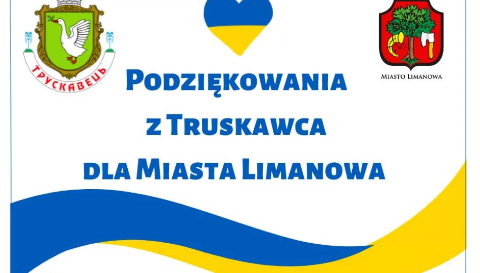 Władze Truskawca dziękują Miastu Limanowa za udzielone wsparcie - zdjęcie 1