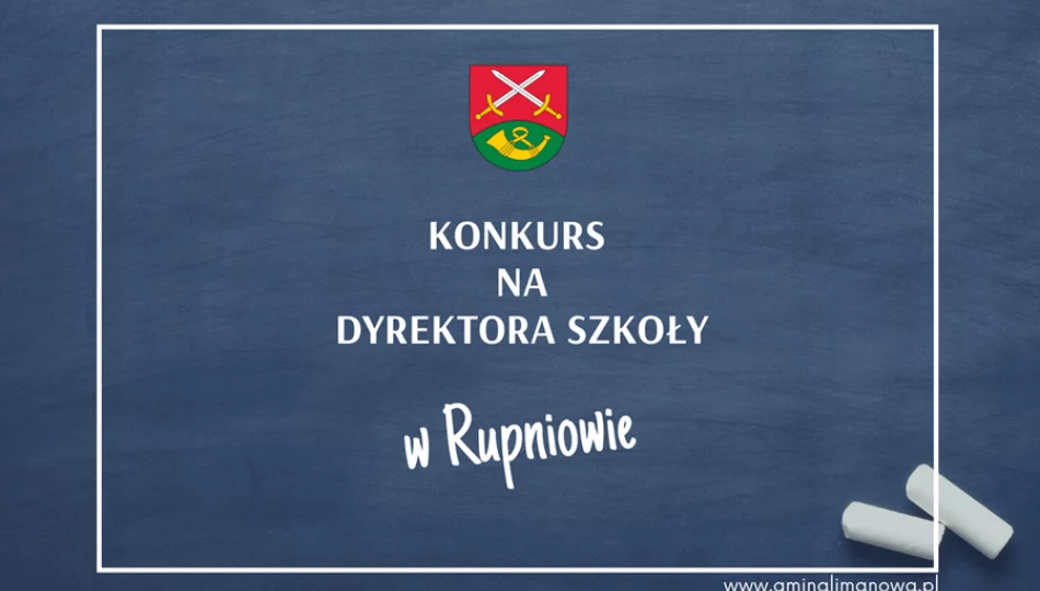 Konkurs na dyrektora Szkoły Podstawowej w Rupniowie - zdjęcie 1