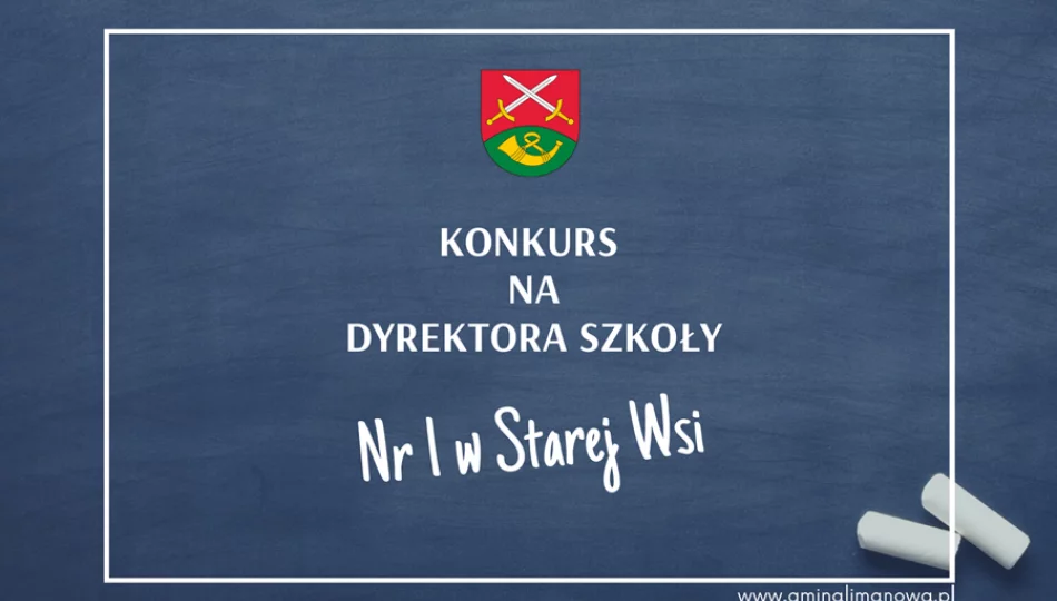 Konkurs na dyrektora Szkoły Podstawowej Nr 1 w Starej Wsi - zdjęcie 1