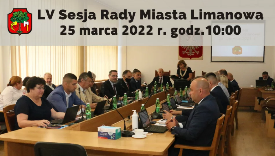 25 marca odbędzie się LV Sesja Rady Miasta Limanowa - zdjęcie 1