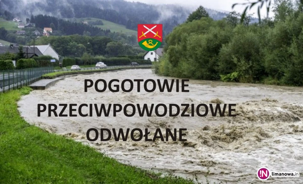Odwołanie pogotowia przeciwpowodziowego w gminie Limanowa