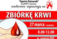 OSP Limanowa w niedzielę 27 marca organizuje zbiórkę krwi - zdjęcie główne