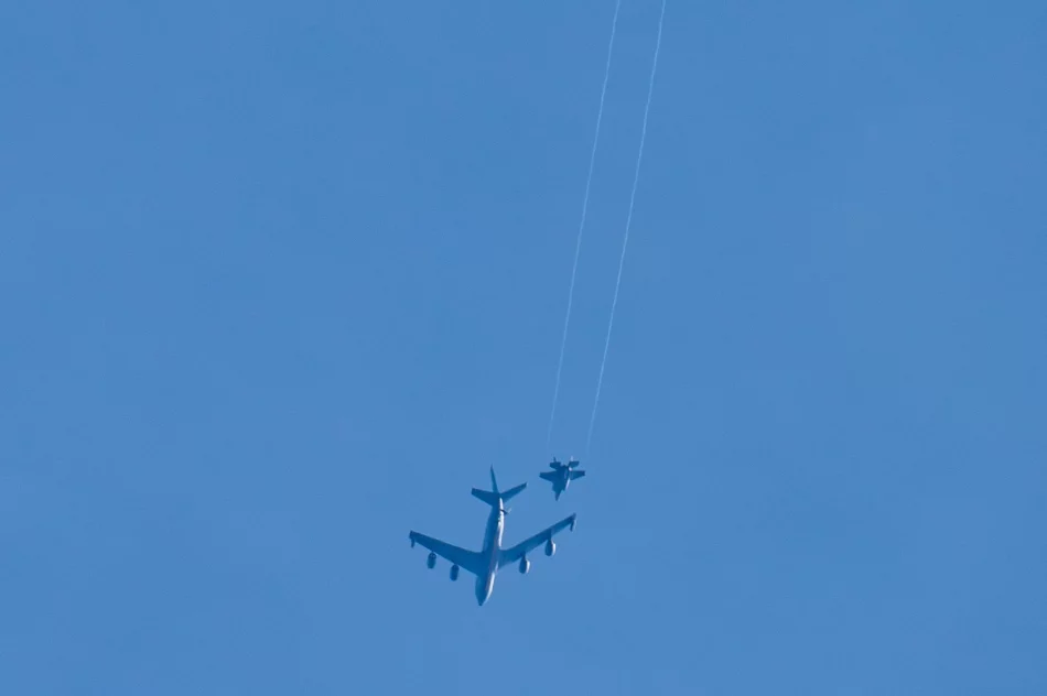 Amerykański myśliwiec F-35 tankuje nad Limanowszczyzną  - zdjęcie 10