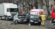 Groźnie wyglądające zderzenie czołowe   - zdjęcie 4