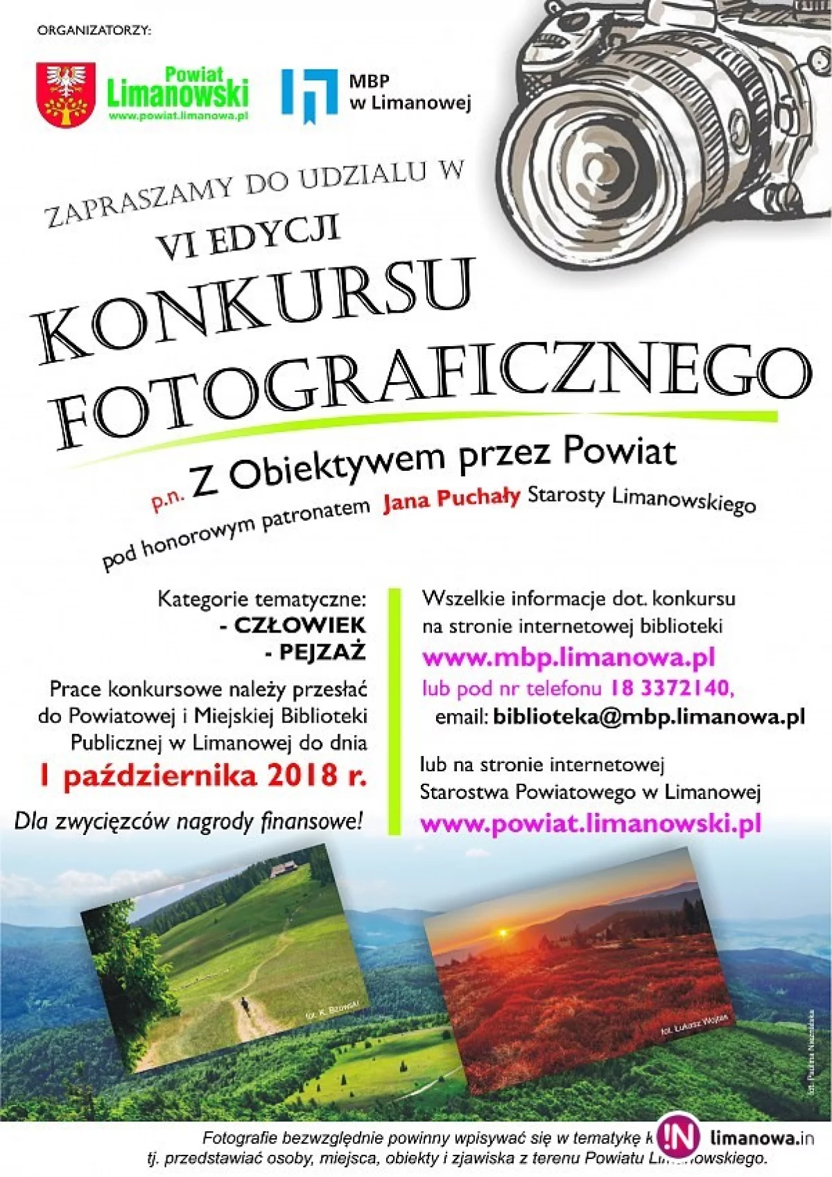 VI Edycja Powiatowego Konkursu Fotograficznego „Z obiektywem przez Powiat”