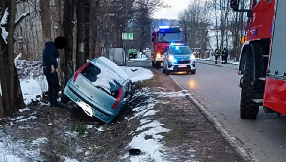 Volkswagen zderzył się z Fiatem, jeden z pojazdów wypadł z drogi - zdjęcie 1