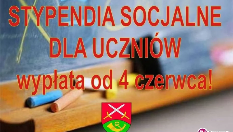 Od 4 czerwca - wypłata stypendiów socjalnych! - zdjęcie 1