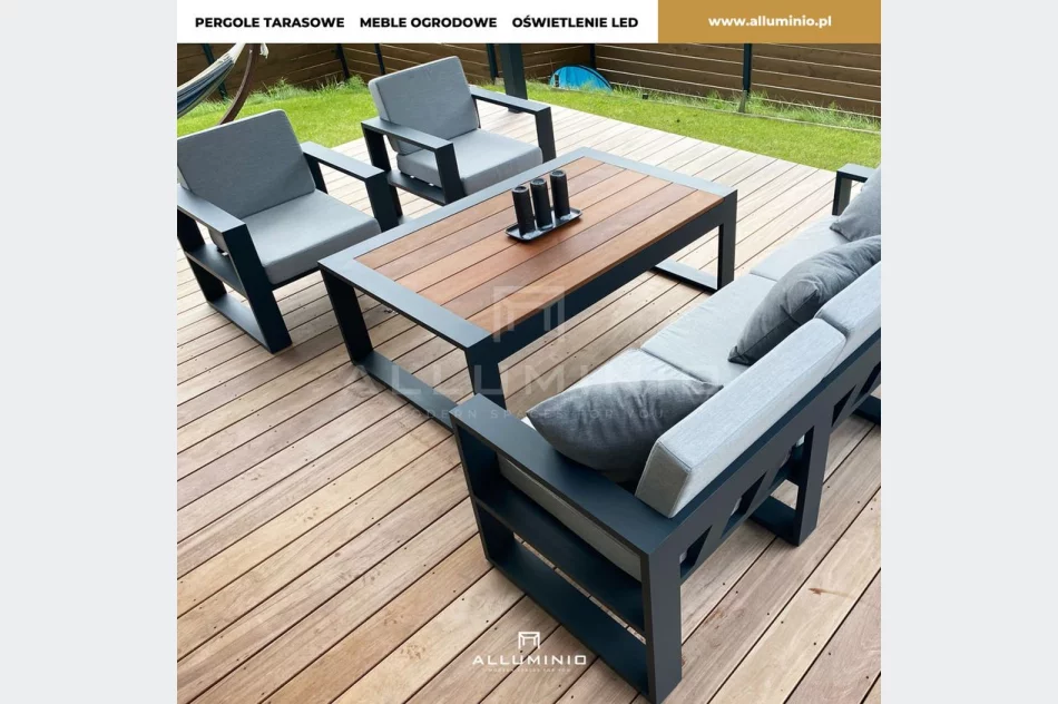 Nowoczesne pergole aluminiowe , zadaszenia tarasowe   /    Alluminio.pl    - zdjęcie 6
