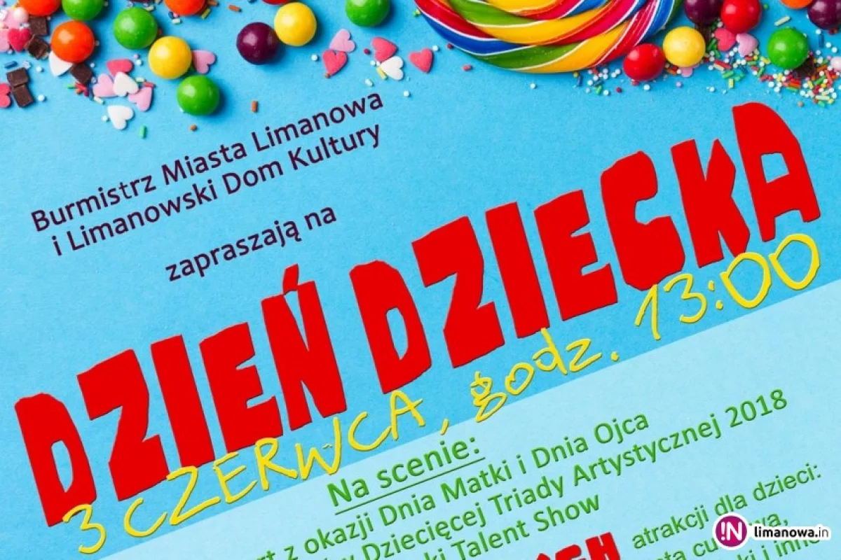 DZIEŃ DZIECKA 2018 – 3 czerwca zapraszamy do Parku Miejskiego!