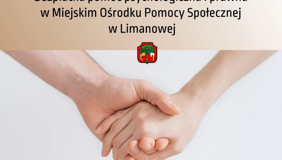 Bezpłatna pomoc psychologiczna i prawna w Miejskim Ośrodku Pomocy Społecznej w Limanowej - zdjęcie 1