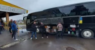 Świąteczny transport z żywnością dotarł do partnerskiego miasta Truskawiec na Ukrainie - zdjęcie 4