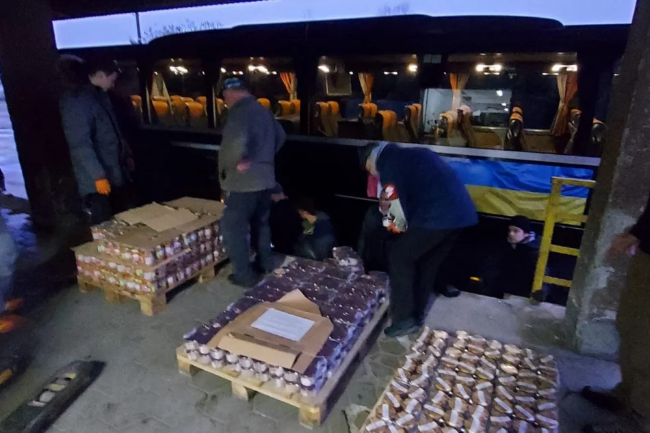Świąteczny transport z żywnością dotarł do partnerskiego miasta Truskawiec na Ukrainie - zdjęcie 7