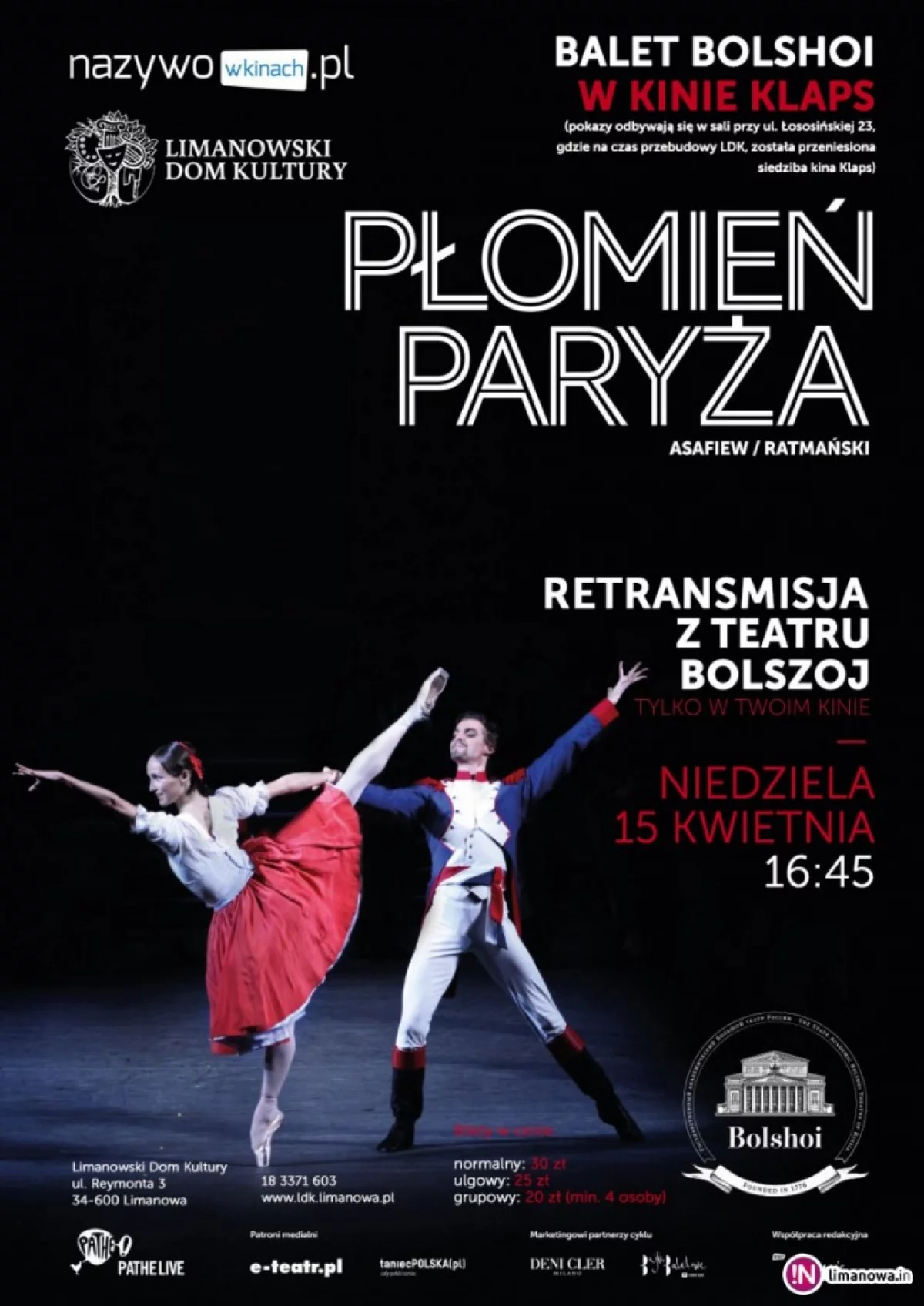 'Płomień Paryża' - 15 kwietnia zapraszamy na retransmisję z Teatru Bolshoi w Moskwie